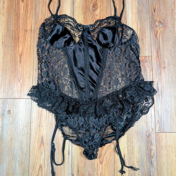 VINTAGE BLACK LACE CAMISOLE 3XL - Picture 1 of 4